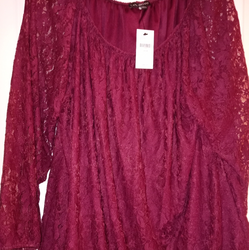Nwt lane bryant lace top